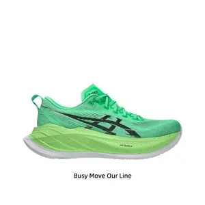 Vibrant Green Max Cushion Running Shoes - Lightweight Marathon Trainers with Energy Return for Road & Track