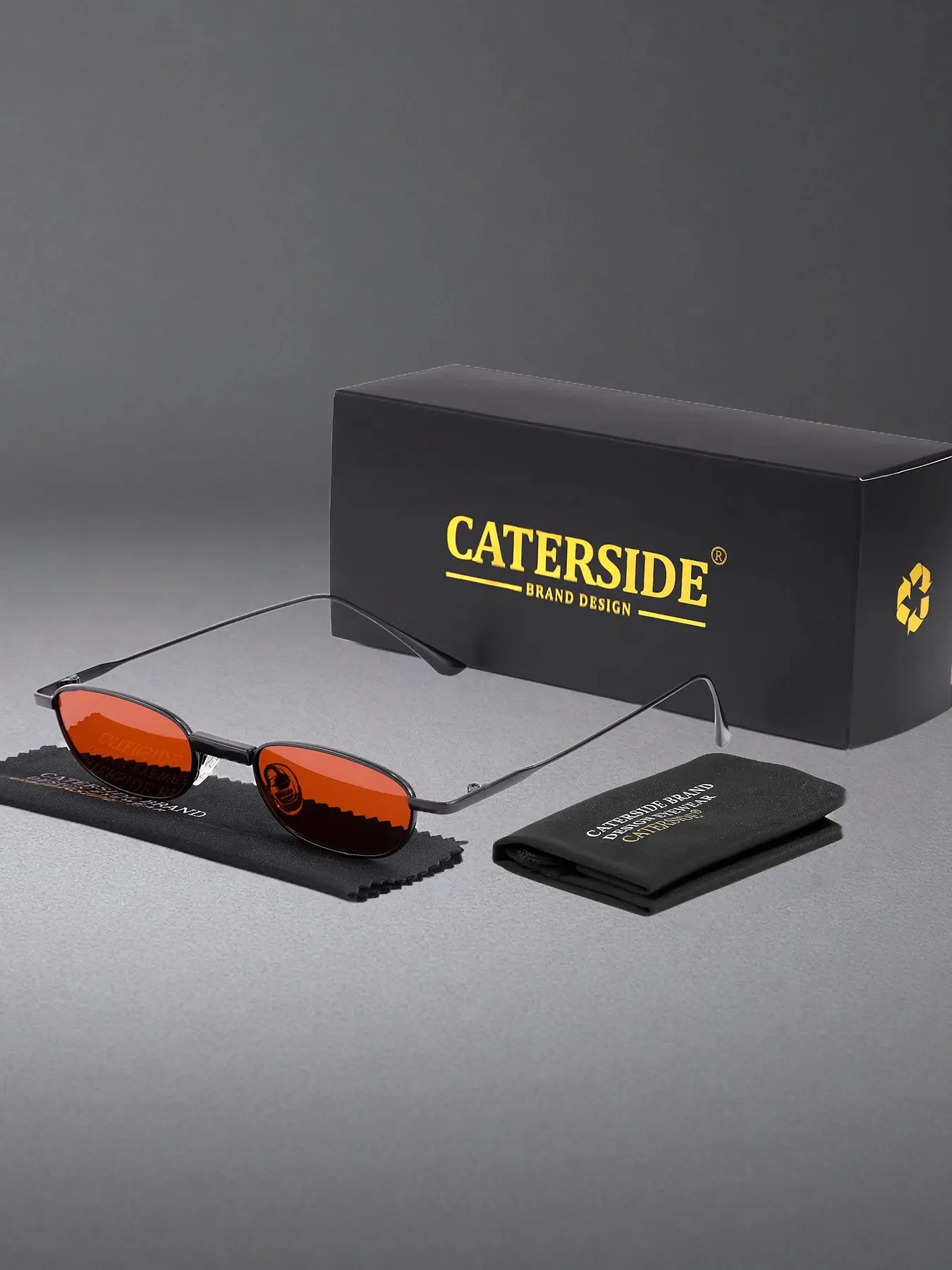 CATERSIDE One Pair With Packaging Personality Hip Hop Style Retro Oval Thick Frame Petite Glasses Neutral Minimalist Design Versatile Elegant Casual Punk Street Classic Look for Music Festival Driving