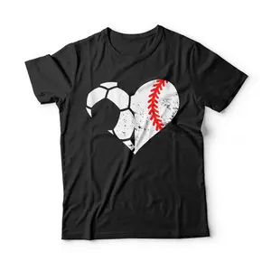 Soccer Baseball Heart Funny Soccer Baseball Mom Tank Top Breathable Graphic Tee Peak Design Sweatshirt Hoodie