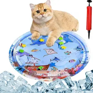 [Christmas Sale] Inflatable  Water Sensory Bed, Extra Large Multi-Stage Activity Center Promoting Motor & Sensory Development, Inflatable Playmat Visual Stimulation The Best Summer Gift For Pets And Babies