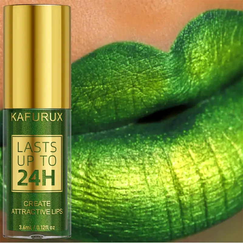 3 Colors Smoky Green Lipstick Pencil Stick Waterproof Pearlescent Metallic Glitter for Eye or Lip Makeup Tool Gifts Cosmetic