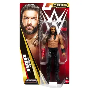 Roman Reigns - WWE Main Event Top Picks 2026 (Wave 3) Mattel WWE Toy Wrestling Action Figure