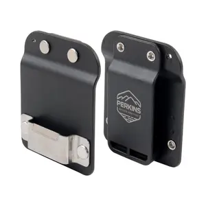 Perkins Builder Brothers Clip-On Tool Belt Tape Holder For Tape Measure, Utility Knife, and Flashlight