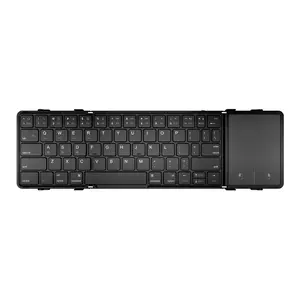 Universal three-system leather portable 70% off foldable Bluetooth keyboard for mobile phones and tablets 2.4G Bluetooth