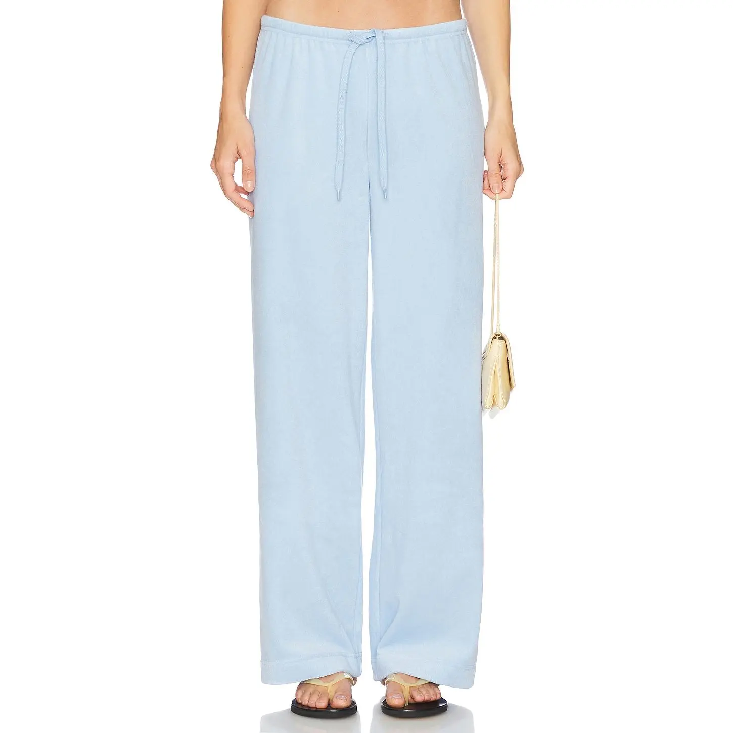 GUIZIO Dani Terry Pant in Powder Blue