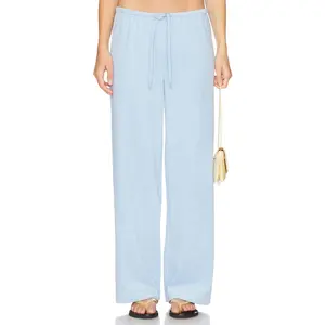 GUIZIO Dani Terry Pant in Powder Blue