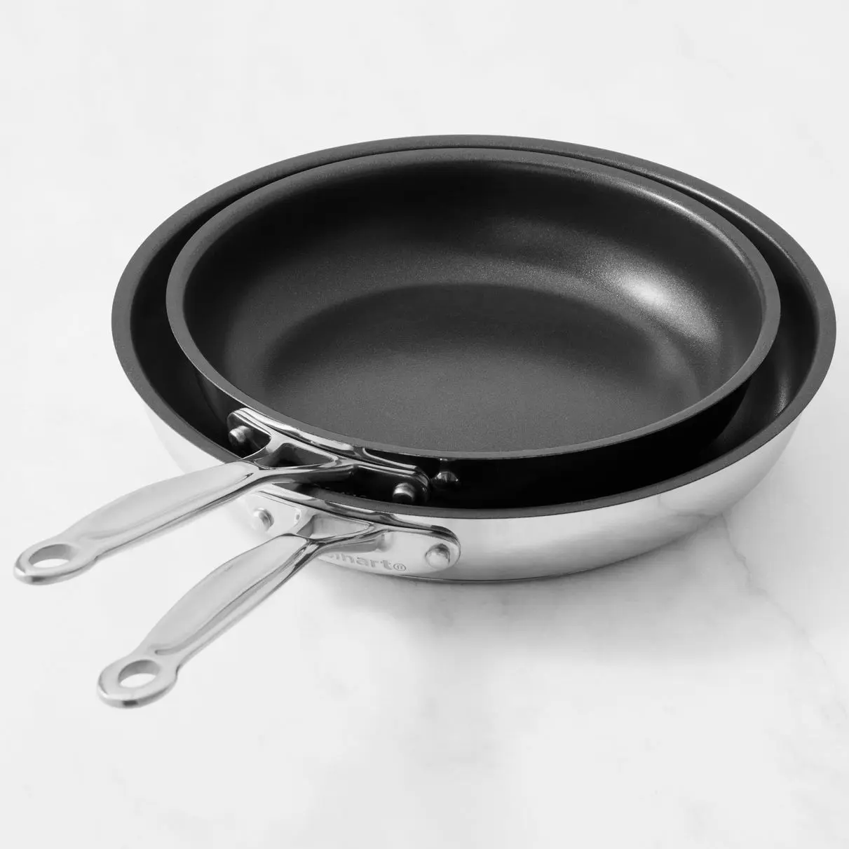 Cuisinart Chef’s Classic Stainless-Steel Nonstick Fry Pan, Set of 2
