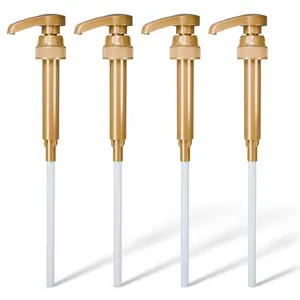 4 Pcs Coffee Syrup Pump Dispenser - Works as Skinny and Torani Syrup Pump - Precise Dispensing & Lockable Design, Fits Various 25.4 oz Bottles, Easy to Use & Clean, Ideal for Liquid & Pastes