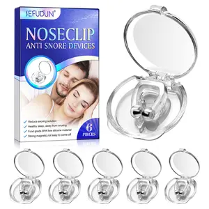 1 Count 6 Pieces, Sefudun Anti-Snoring Nose Clip, Silicone Material, Relieves Snoring, Healthy Sleep Nose Clip Anti-Snoring Device, Breathing Nose Clip