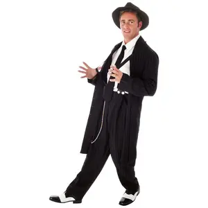 Plus Size Black Zoot Suit Men's Costume