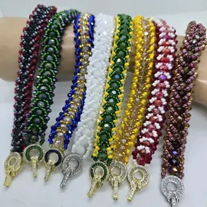 Pulsera para Orishas - Colorful Beaded Bracelets with Unique Designs and Gold-Tone Locks