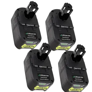 4Pack 6.0Ah 18-Volt Replacement Battery for Ryobi 18V Battery ONE+ Plus P108 P102 P103 P104 P105 P107 P109 P122 PBP005 RB18L50 Cordless Power Tools