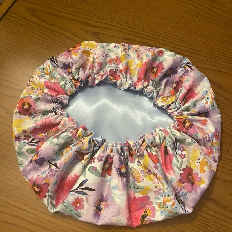 Creations By Shirifle Sunflower Satin Bonnet in Brown & Gold Protects Hair from Damage Frizz and Breakage Gentle on Curly & Straight Hair