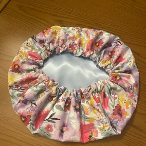 Creations By Shirifle Sunflower Satin Bonnet in Brown & Gold Protects Hair from Damage Frizz and Breakage Gentle on Curly & Straight Hair