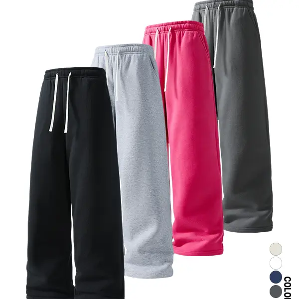 4-pack men’s casual long pants with a drawstring elastic waistband and a loose fit for comfort and versatility. These sweatpants are suitable for everyday wear, sports, and fitness in spring, autumn, and winter. Menswear Trouser