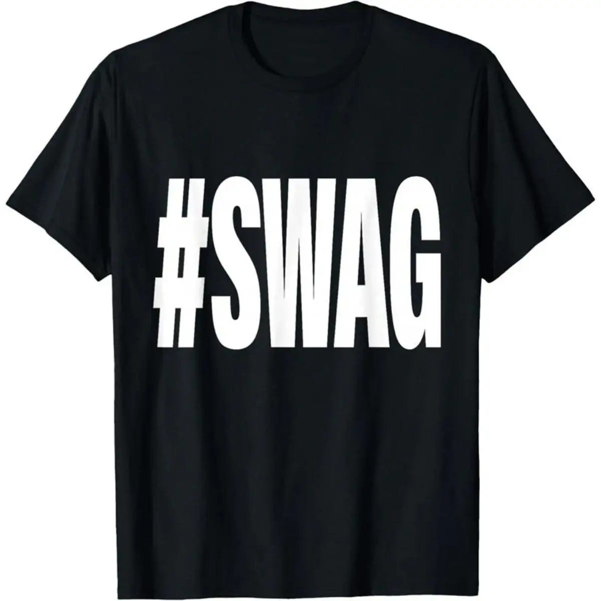 Hashtag Swag T-Shirt Made In USA For Women For Men [Block Core Threads cotton t-shirt/sweatshirt/hoodie, soft and comfortable]