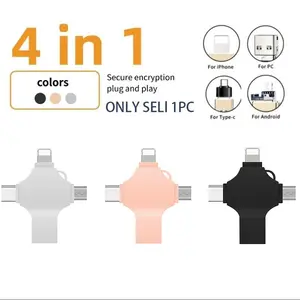 Cross USB Drive 32GB/64GB, Compatible with Apple Type-C & Android, Four-In-One Metal OTG Flash Drive, Ideal for Mobile Devices