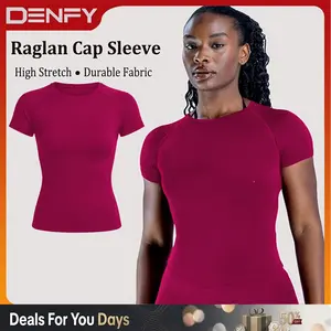 [WITHOUT LOGO] DENFY Impact Short Sleeve Top  Fitness Activewear Impact Gymwear Tanks Women Workout Sportswear