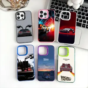 Back to the Future movie Phone Case Holographic Silver Phone Case for iPhone17 16 15ProMax – Iridescent Rainbow TPU Shockproof Anti-Fingerprint 2026 New Gift for Women men