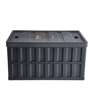TikTokShopBlackFridayVEVOR Collapsible Storage Bins with Lids, 65L 3 Packs, Folding Plastic Stackable Utility Crates with Handles, Large Heavy Duty Containers for Clothes, Toys, Books, Snack, Shoes, and Grocery Organizing