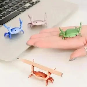 Realistic Crab Shaped Pen Holder, 1 Count Creative Cute Desktop Pen Stand, Decorative Desk Ornament for Office and Home, Desk Accessories, Summer Gifts, Office Stationery Supplies, Room Decor, Fall Decor, Birthday Gifts, Home Decor, Pencil Holder,UU