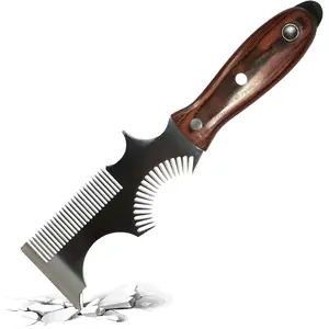 8-In-1 Painters Tool -  Brush Comb, Roller Cleaner, Stainless Steel Scraper, Putty ,  Can Opener
