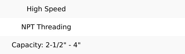 RIDGID 26192 High-Speed Pipe Dies for 1224 Threading Machine, 2-1/2" - 4" NPT 4-Pack