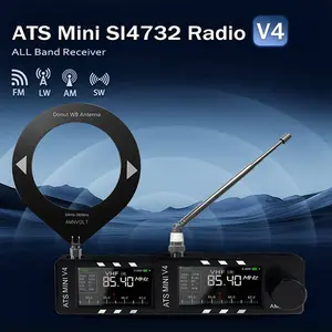 New upgraded V4 ATS MINI SI4732 full‑band DSP receiver, FM/AM/SSB/LSB USB receiver, built‑in Hi‑Z headphone amplifier circuit