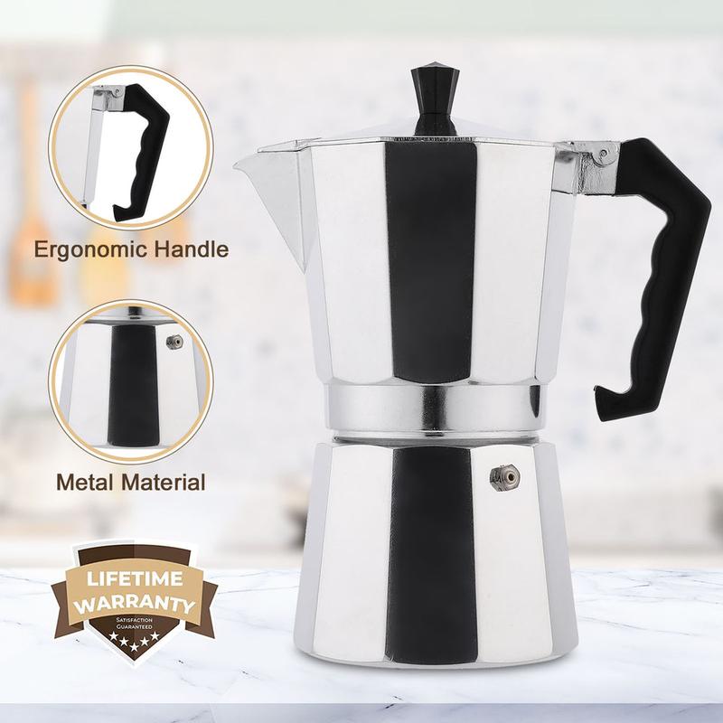 Stovetop Espresso Maker 3 Cups Pot Coffee Maker