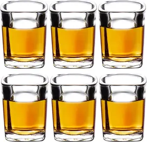 6-Pack Shot Glasses, Cool 2 oz  Shot Glasses with Heavy Base,  for Men, Father's Day