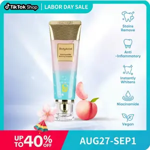 BodyAccel Niacinamide Whitening Toothpaste with XylitolTriple Whitening Formula for Brighter, Healthier Smile, OralSensitive Treatment Plaque Reduction Natural Sugar