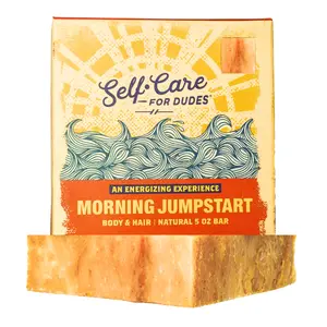 MORNING JUMPSTART - Body & Hair Soap Bar For Men, Energizing, Hand crafted in USA