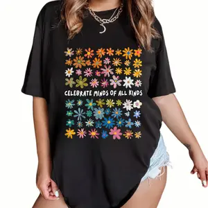 Minds T-Shirt, Autism Awareness Shirt, Choose To Include Shirt, Trendy Shirts, top t-shirt, top gift, clothing gift, clothing for women/men, unisex tee Cotton Crewneck Shortsleeve Womenswear Fitted Graphic Summer Tshirt Streetwear