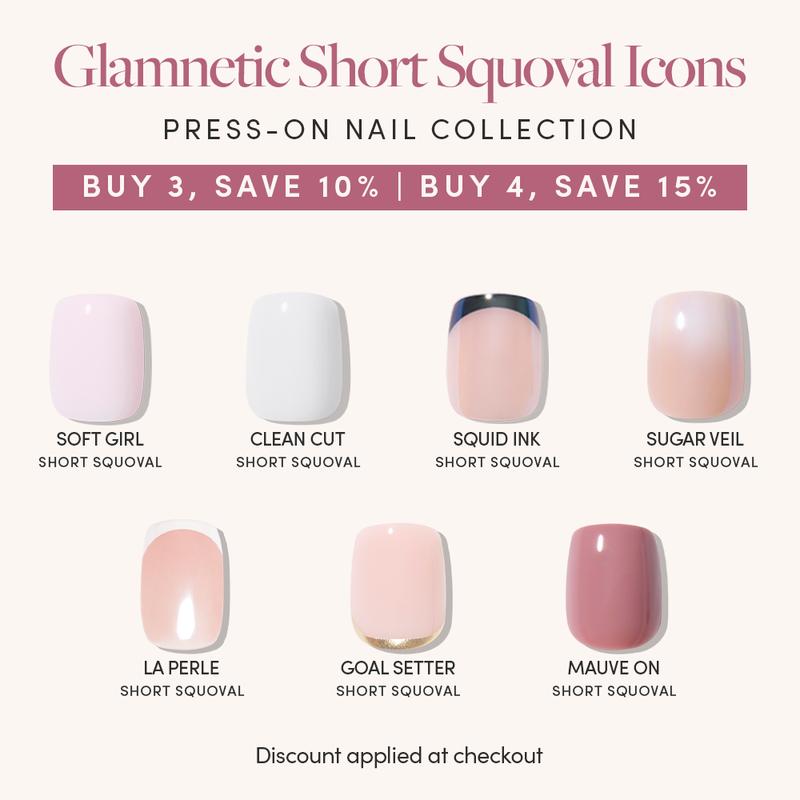 Glamnetic Short Squoval Icons Press-On Nail Collection
