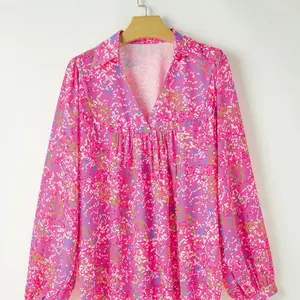 Abstract pink pattern blouse