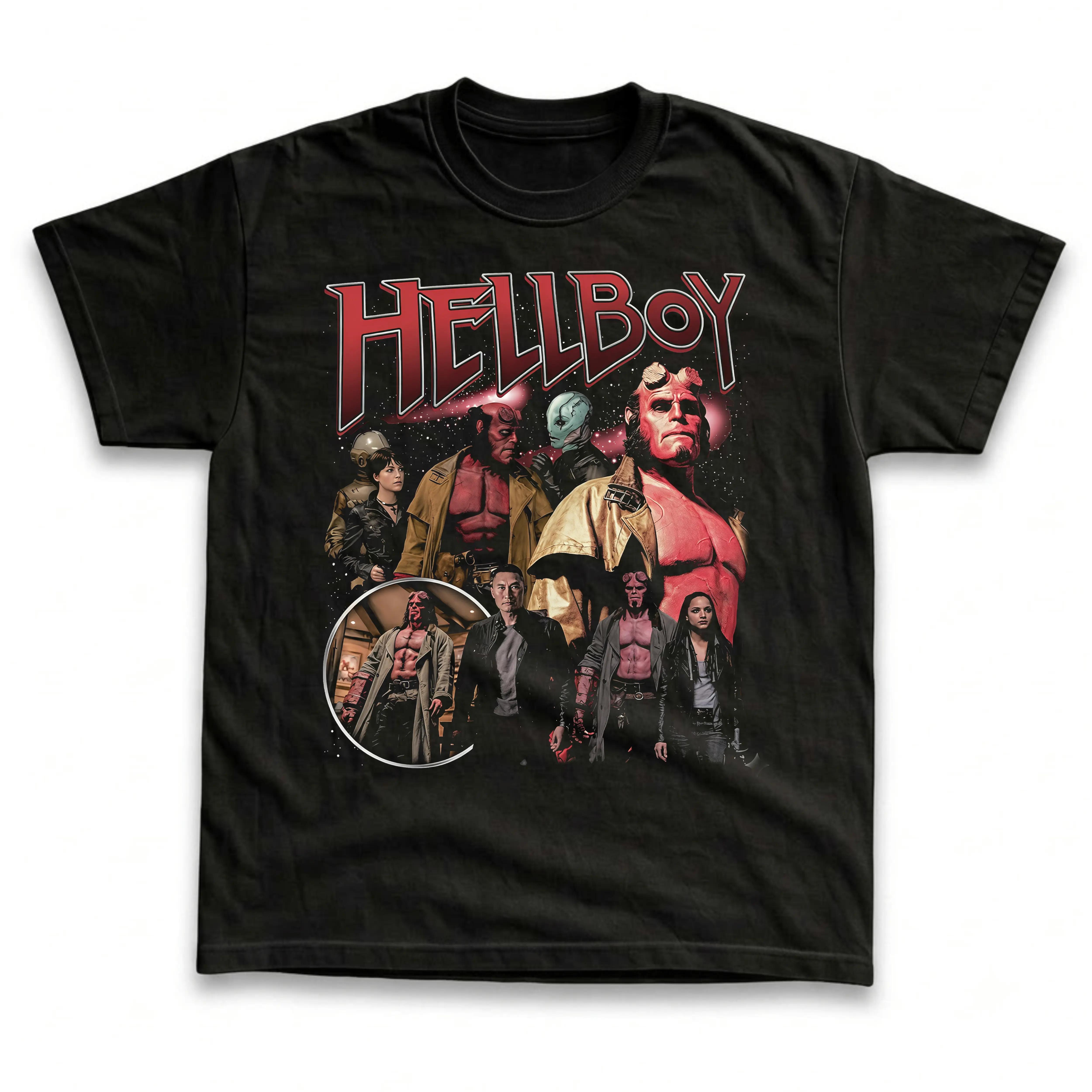 Gildan Men's and Women's T-Shirt, Vintage Hellboy Graphic Tee, Anung Un Rama Abe Sapien Dark Fantasy Comic Movie Shirt, 90s Bootleg Retro Grunge Streetwear, Superhero Fan Gift, Spooky Halloween Outfit