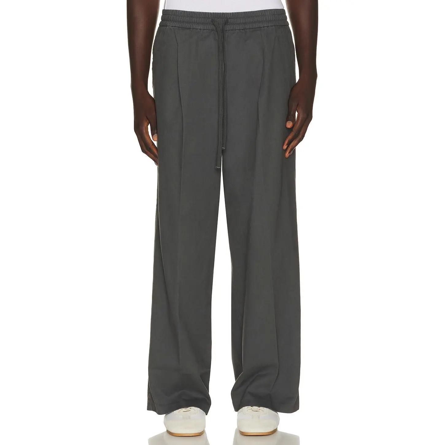 Fear of God ESSENTIALS Pleat Front Drawstring Pant in Iron Grey