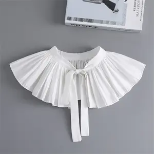 Small shawl, fake , women's versatile decorative , vintage style , spring lapel inside. Adjustable Pearl