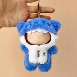 Labubu doll clothing accessories Clothes -Cute Shark Outfit new style for 6.7 Inch(17cm)1-Piece Marine-Themed Costume Accessory, -Perfect for Collectors and Dress-Up (NoDoll) doll outfit Detachable Set sweater overall suit replacement outfit set