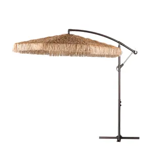 Aoodor Grand patio 9 FT Thatch Tiki Outdoor Garden Umbrella (No Base)