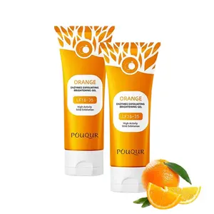 Orange Exfoliating Gel Vitamin C Face & Body Scrub  Facial Exfoliator Daily Skincare Gift for Back to School