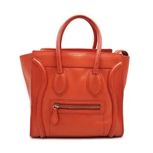 Pre-owned Celine Leather Tote Bags Smooth Calfskin Micro Luggage Tote Bag (CE644)