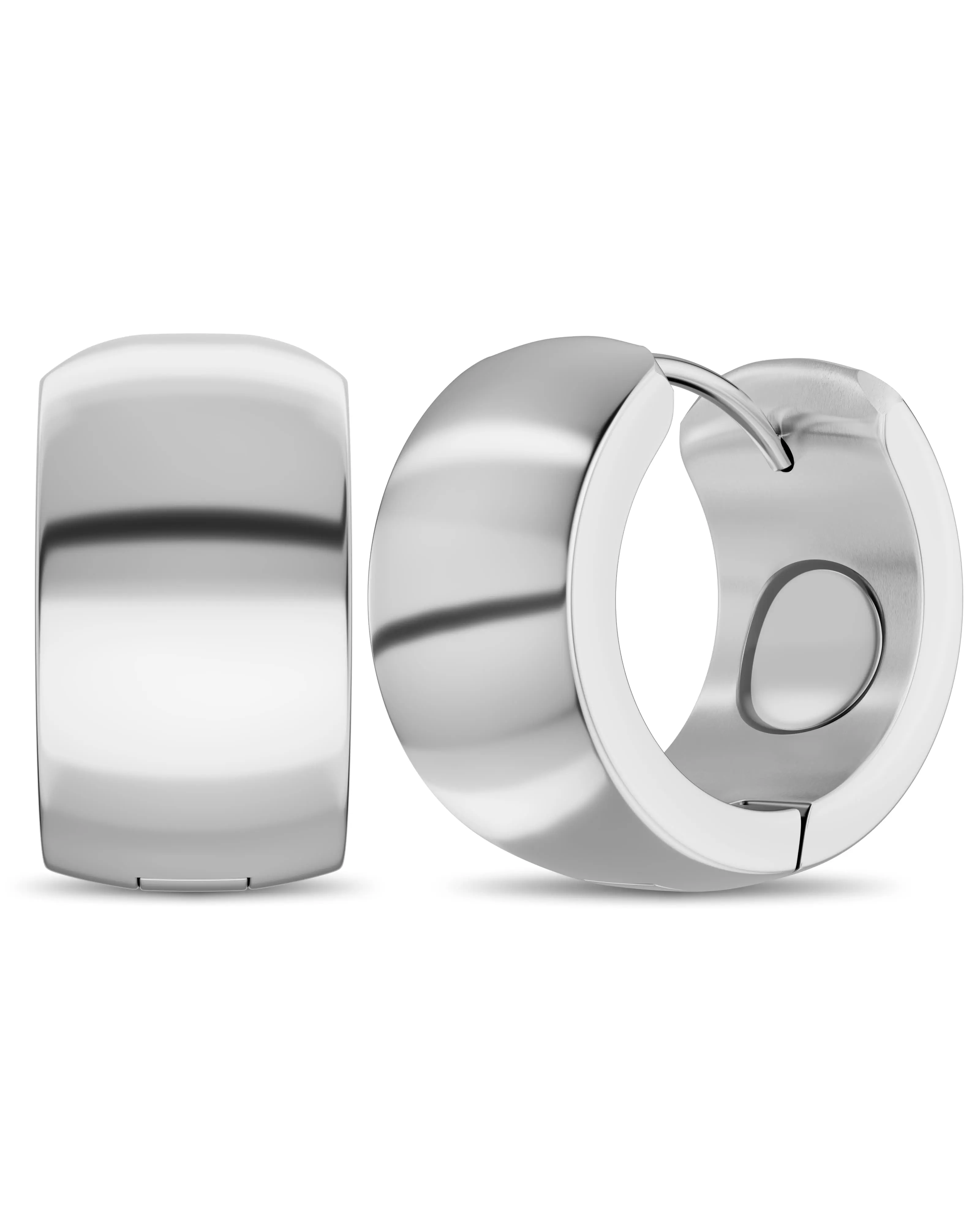 MagnetRX Polished Magnetic Therapy Earrings for Women (Color: Silver | Medium)