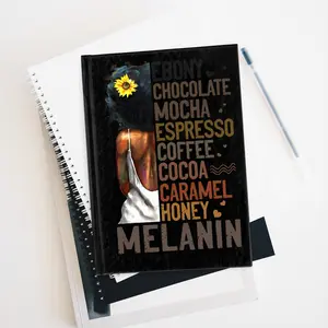 Melanin Journal Matte - African American Diary Notebook, Black Girl Magic Planner, Empowerment Writing Journal, Inspirational Blank Book,