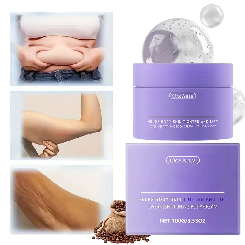 Dreamy Night Firming Body Cream with Caffeine & Hyaluronic Acid - Unisex Body Care Products, Moisturizing Deep Hydration Option for Belly & Thighs, Skin Hydration & Firming Lotions & Creams for All Skin Types
