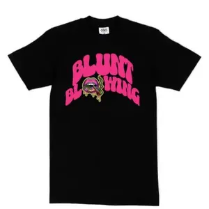 Blunt Blowing Front Print Tee Top Menswear Shirts