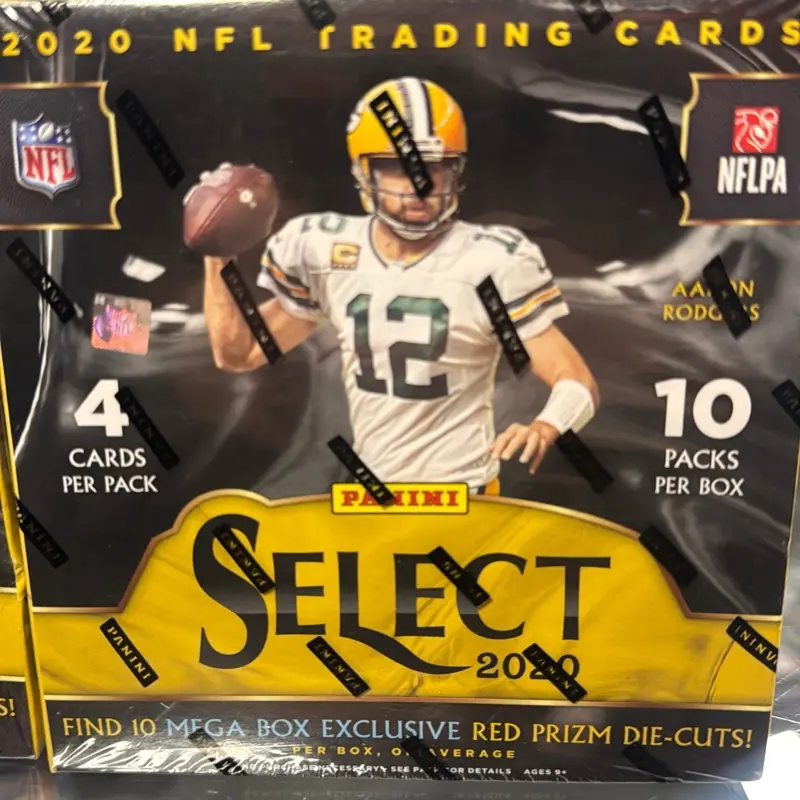 Panini 2020 Select Football NFL Mega Box - 10 Packs Per Box, 4 Cards Per Pack, Exclusive Red Prizm Die-Cuts