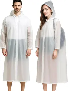 2 Pack Rain Coat, Rain Coats for Women, Ponchos Adult, Rain Poncho, Raincoat, Clear Rain Jacket for Camping, Hiking