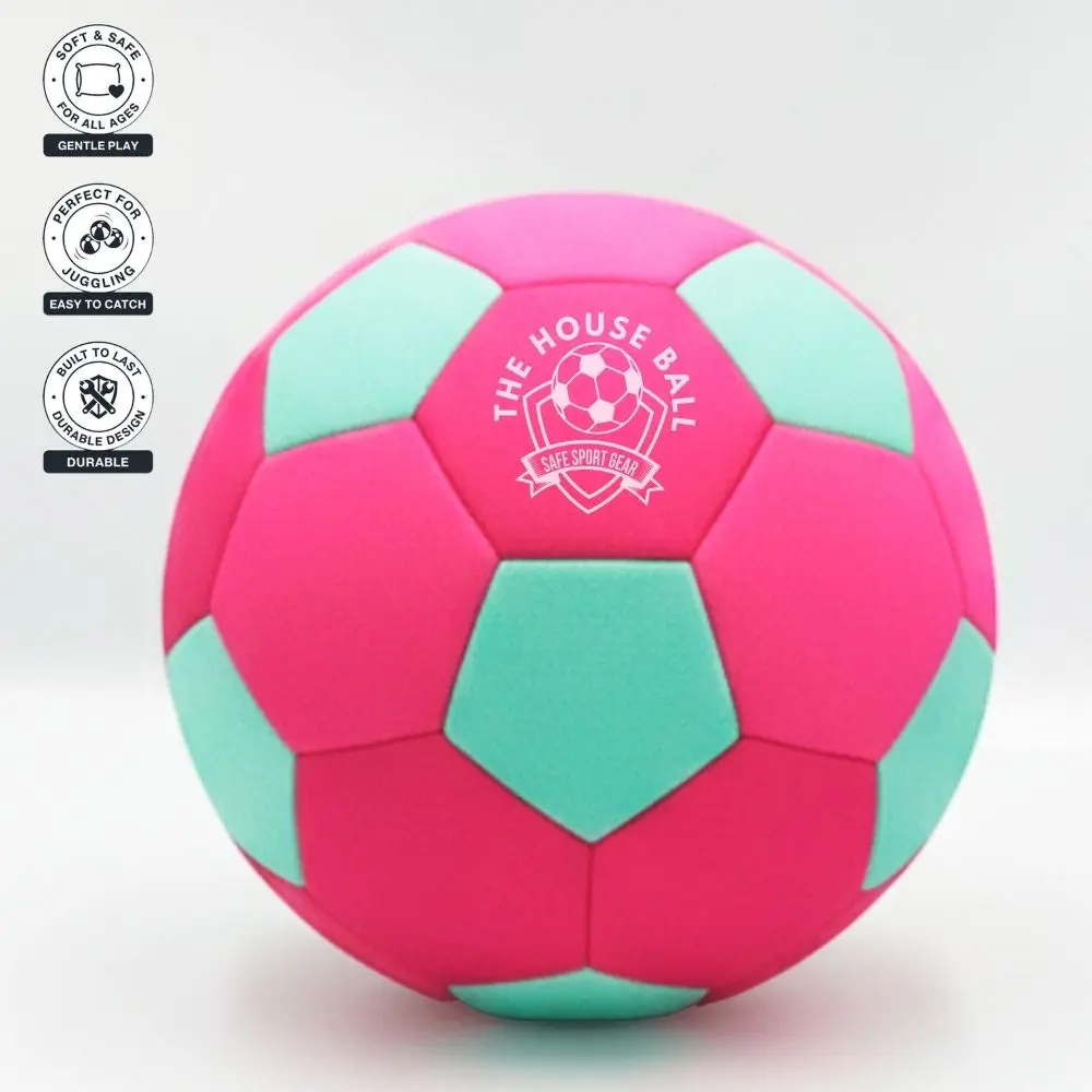 The Pink House Ball - The Original Soft and Safe Soccer Ball Size 4