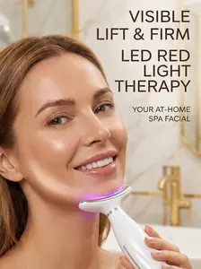 Neck Firming Device | Anti-Wrinkle Neck Lift Machine with LED Light & Multi-Modes echargeable Neck Beauty Tool | Anti-Wrinkle Neck Massager with LED & Firming Modes Neck Wrinkle Remover Device | Curved Fit Neck Lift Machine with Multi-Function Modes